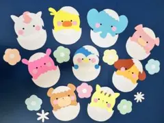 いちご うさぎ 折り紙ハンドメイド 折り紙リース 折り紙メダル
