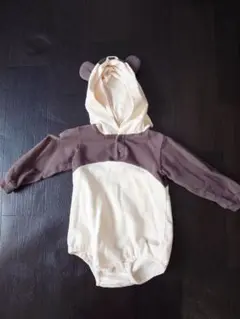 パンダ耳付きロンパース・カバーオール　80cm