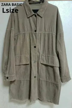 ZARA BASIC コーデュロイ シャツジャケット ベージュ　美品
