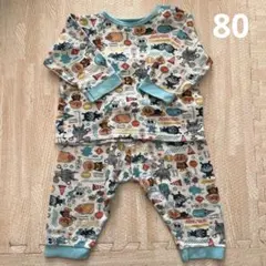 キルティング　アンパンマンパジャマ ⭐︎80cm 水色