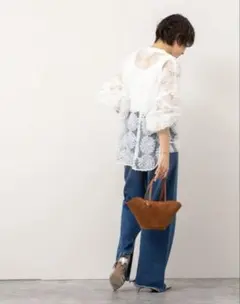 新品 NOLLEY'S ノーリーズ シアーラミーオーバーサイズシャツ リネン