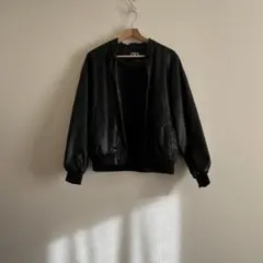 ZARA ブラック フェイクレザージャケット S