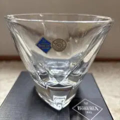 ボヘミア BOHEMIAチェコ製トライアングルロックグラス クリスタルガラス