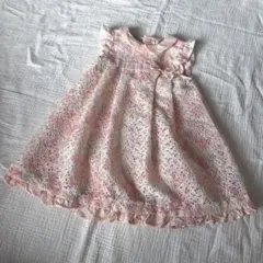 センスオブワンダー 90 ピンク レース ワンピース フリル付き
