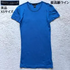 【美品】ラルフローレンブラックレーベル Tシャツ 半袖 ストレッチ ブルー XSのサムネイル