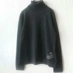 ★ランバンコレクション ✨美品 カシミヤ タートルネック ニット 刺繍ロゴ