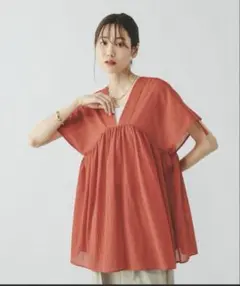 エアリーリラックスギャザーブラウス/325956