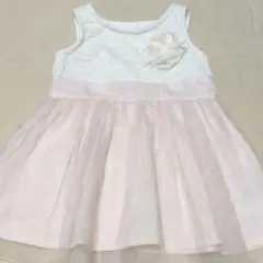 ホワイト・ピンク ドレス 80cm