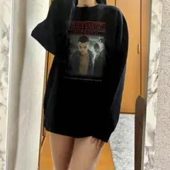 STRANGER THINGS GU トレーナー ブラック