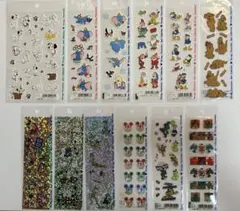 ディズニーキャラクター シールセット シール12枚　平成レトロ