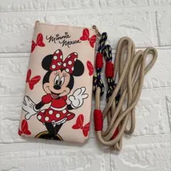 可愛い‼️ディズニー スマホショルダーケース ミニー 携帯ケース 小物入れ