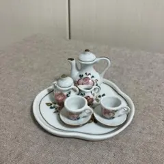 ミニチュアティーセット 花柄 陶器