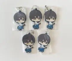 【銀魂】志村新八 ラバーストラップ 5個セット【ガシャポン】