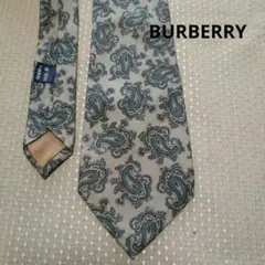 ネクタイ　BURBERRY　シルク100%　総柄