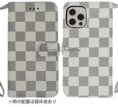 ★大人気★ iPhoneケース チェック柄 ホワイト カバー 白