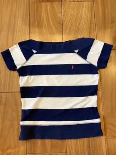 ポロラルフローレン 150 サイズL ボーダー カットソー Tシャツ