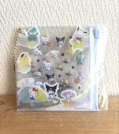 サンリオキャラクターズ プチパーツ　 シール　ケース　ハローキティ　シナモロール