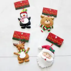 【新品タグ付】 立体 クリスマスオーナメント　飾り　4個セット