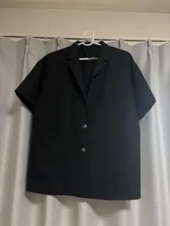 GU ジーユー ブラック 半袖 Sサイズ テーラードジャケット 春夏