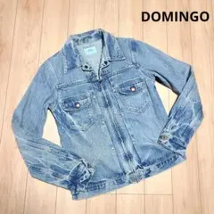 DOMINGO ドミンゴ デニムジャケット フロントジップ ユーズド加工