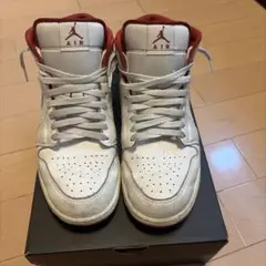Nike Air Jordan 1 Mid White Red 28.5cmのサムネイル