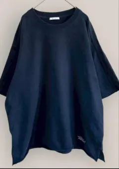 BAYFLOW スウェットTシャツ　5分袖　ネイビー　メンズ　綿のサムネイル