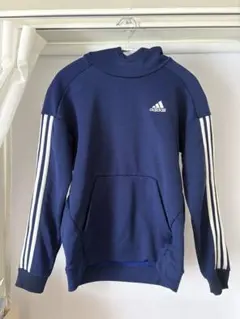 adidas ネイビー フード付きトレーナー