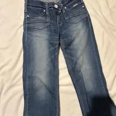 SOMETHING フレアデニム 27x33 ダークブルー