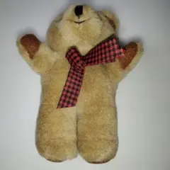 限定１点限り　クマの ぬいぐるみ 赤黒　リボン付き