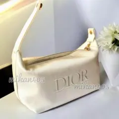 ディオール スクエア ホワイト ハンドル ポーチ ノベルティ ノベルティー