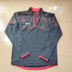 【美品】アンダーアーマー　Under Armour ジャージ上 黒/赤