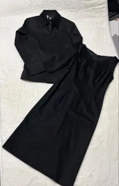 MICHEL KLEIN フォーマルスーツ　ジャケット　ワンピース　38 黒
