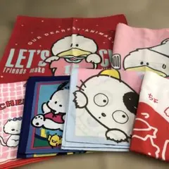 昭和レトロ　ハンカチ 6枚セット　レッツチャット　うちのタマ　ポチャッコのサムネイル