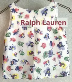 ラルフローレンRalph Lauren 130 白コットンブラウスウォッシャブルのサムネイル