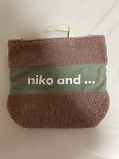 niko and ... ニコアンド トートバッグ ホワイト ピンク