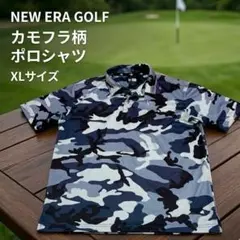 NEW ERA ニューエラゴルフ　ポロシャツ　迷彩　カモフラ　XLのサムネイル
