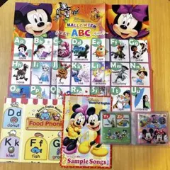 【新品】英語学習教材 ハロウィン お風呂でABCポスター ディズニー英語システム