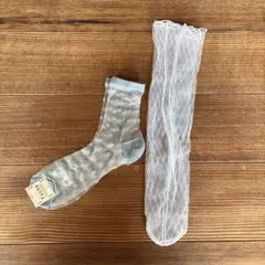 Tuche 23~24cm グレーレースソックスとホワイトレースソックスセットのサムネイル