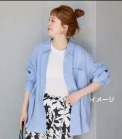 新品】ANIECA シアーデニムシャツ ブルー ゆったり 春夏 完売人気