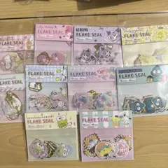 フレークシール　シール　10点　キティ　マイメロ　クロミ　シナモン　サンリオ　③