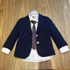90〜100cm☆ブレザー☆スーツ☆ネクタイ付きシャツ☆フォーマル☆ズボンなし