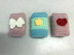 ポケットティッシュケース ティッシュポーチ ハンドメイド 編み物 かぎ針