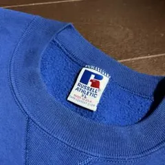90's ラッセル　US製　スウェット　ブルー　青　XL