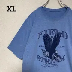 古着　FIELD & STREAM イーグルプリント Tシャツブルー　XLサイズ