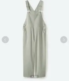 【美品】haco! フェリシモ ベージュ サロペット フルレングス丈