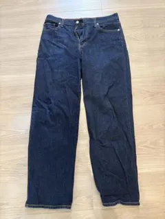 【美品】無印良品 リラックスワイドジーンズ インディゴブルー 27（68.5cmのサムネイル
