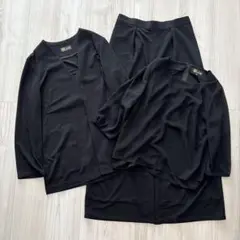 【極美品】23年製 東京ソワール ブラックフォーマル 13号 3点セット 薄手