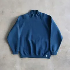 90s RUSSELLラッセル 無地スウェット USA製　L モックネック