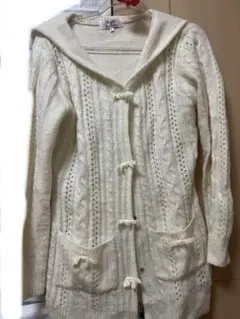 Bobon21 セーラー襟 ロング ニットカーディガン