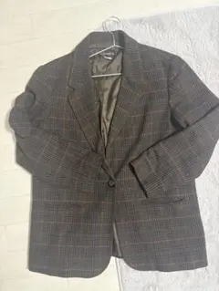 REQUIREMENTS テーラードジャケット 14 ブラウン系チェック